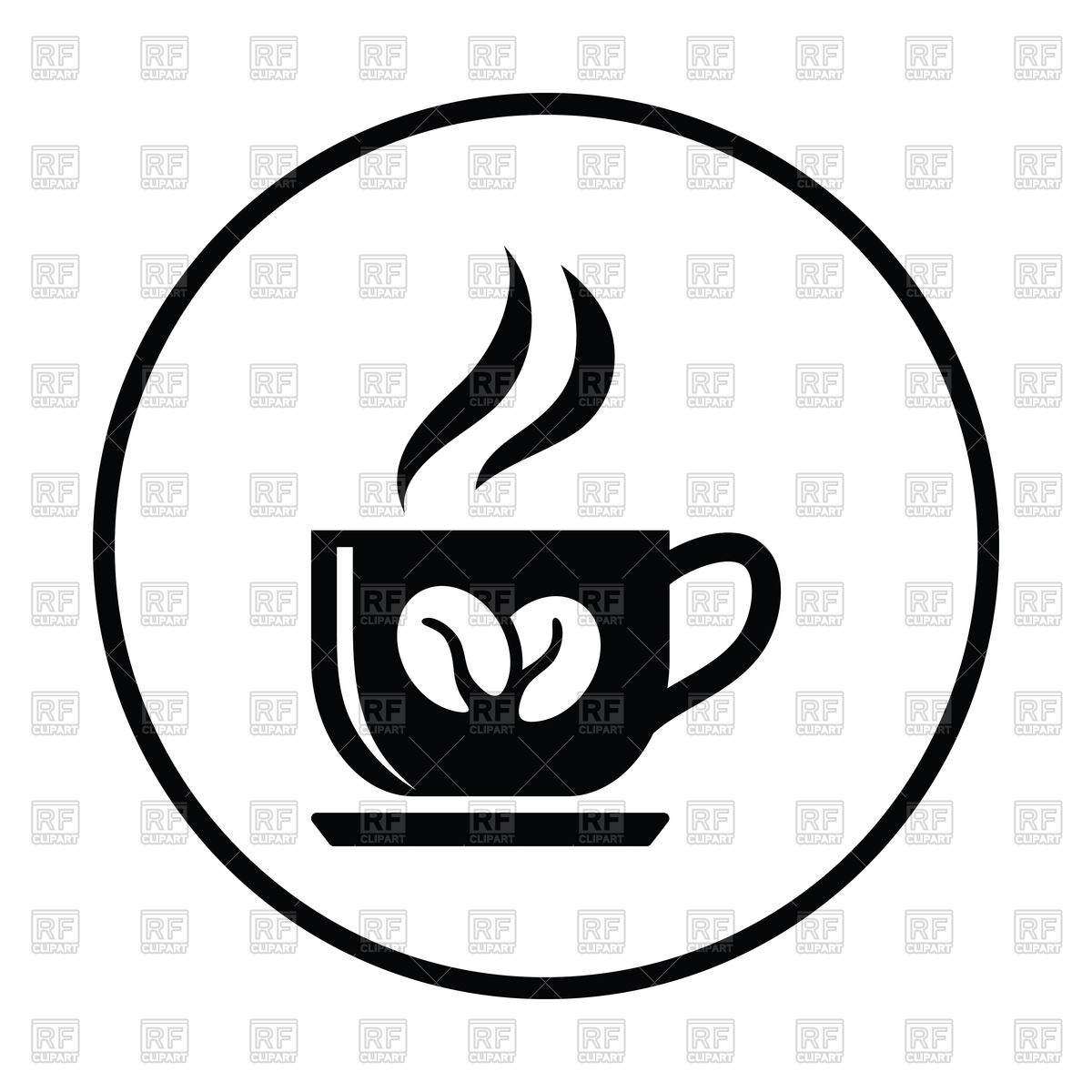 1200x1200 Coffee Cup Icon On White Background Vector Image Of Food