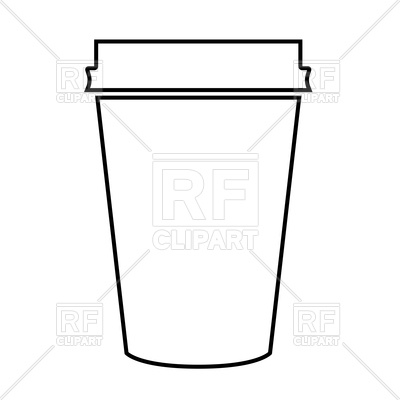 400x400 Outline Of Paper Coffee Cup Vector Image Of Signs, Symbols, Maps