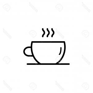 300x300 Photostock Vector Coffee Cup Outline Icon Hoodamathrun
