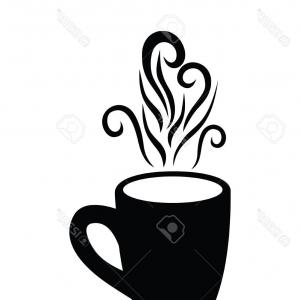 300x300 Unique Modern Coffee Cup Outline Vector Drawing Createmepink