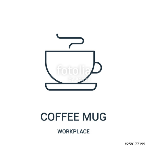 500x500 Coffee Mug Icon Vector From Workplace Collection Thin Line Coffee