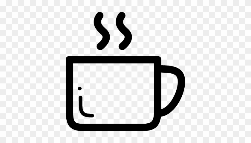 840x480 Coffee Hot Cup Outline Vector