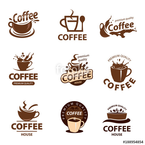 500x500 Coffee Cup Vector Logo Design Template Vector Coffee Shop Labels