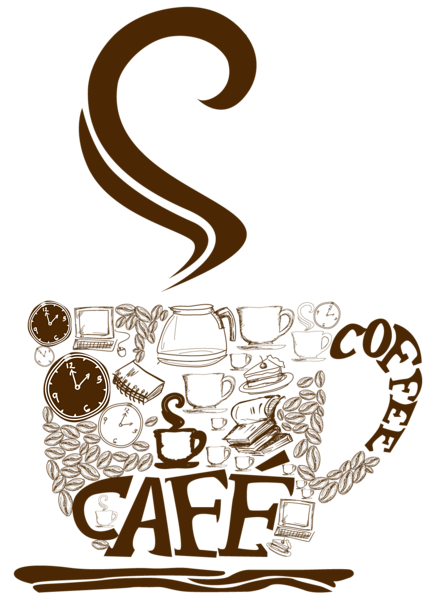 432x600 Decorative Coffee Cup Vector Clipart Time