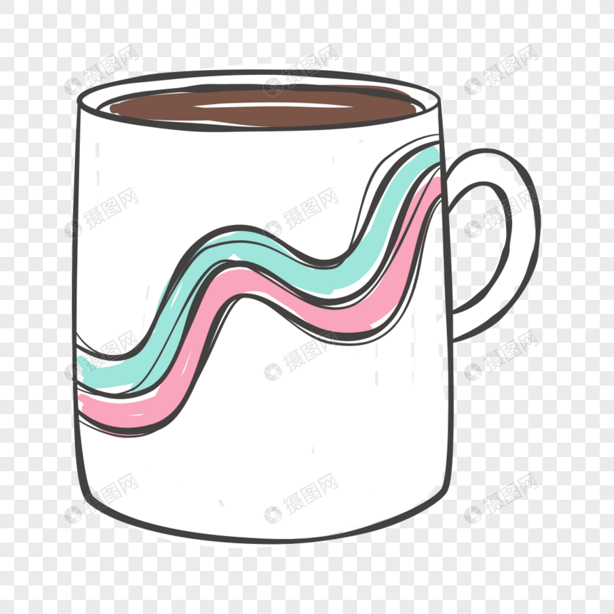 860x860 Hand Painted Watercolor Coffee Cup Vector Material Png