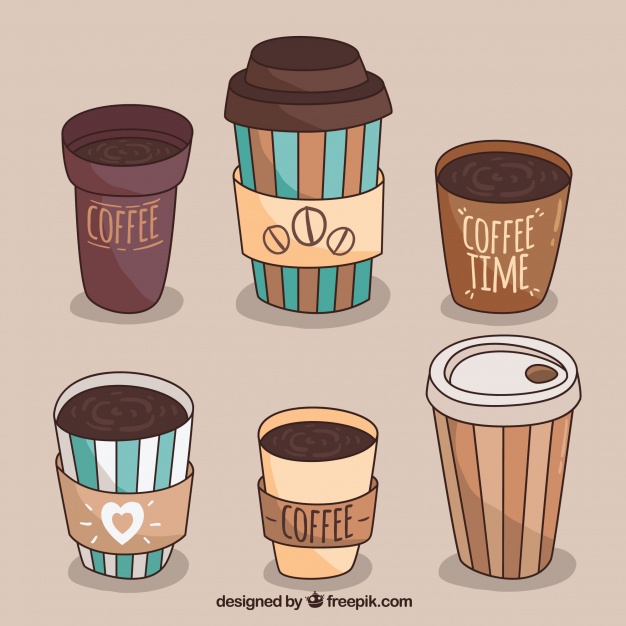 626x626 Hand Drawn Paper Coffee Cup Vector Free Download