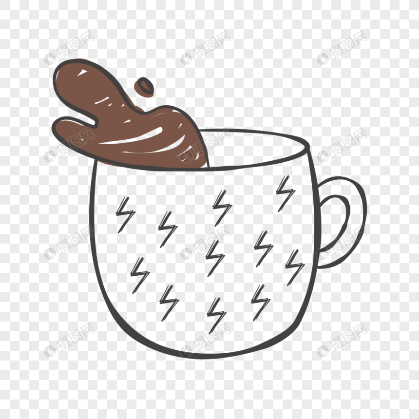 860x860 Hand Painted Watercolor Coffee Cup Vector Material Png