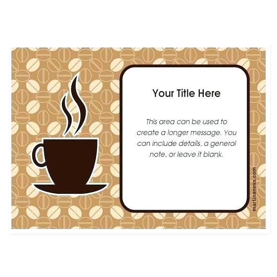 560x560 Coffee Cup Label Template