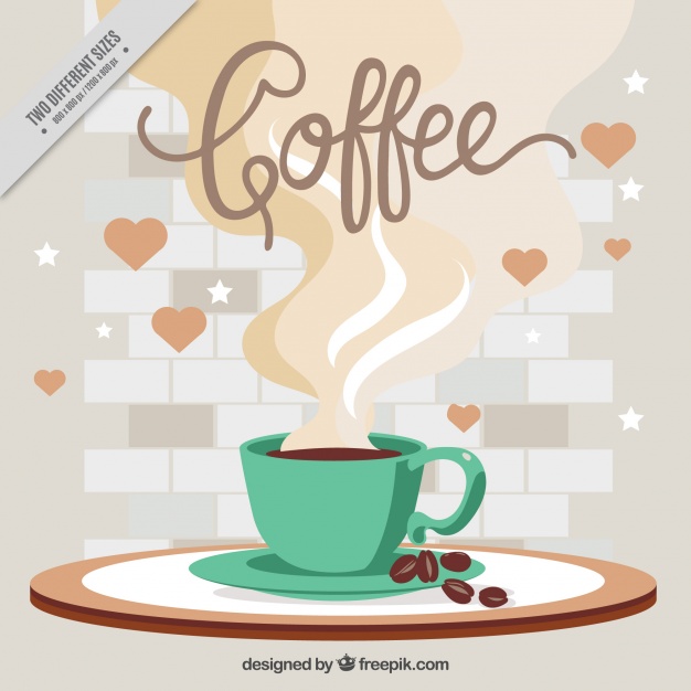 626x626 Vintage Background Of Coffee Cup Vector Free Download