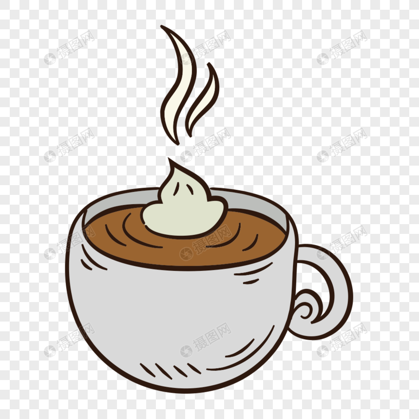 860x860 Hand Painted Watercolor Coffee Cup Vector Material Png