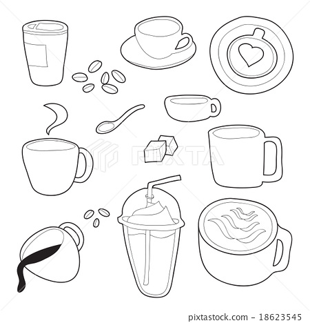 Coffee Doodle Vector Set 450x468 Coffee Doodle Vector Set
