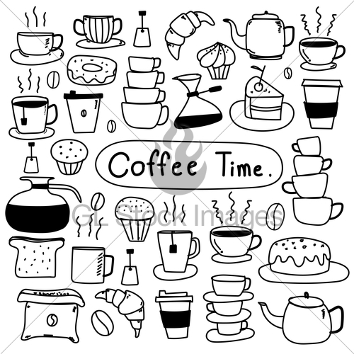 Line Hand Drawn Doodle Vector Set Of Coffee Vector Illus Gl 500x500 Line Hand Drawn Doodle Vector Set Of Coffee Vector Illus Gl