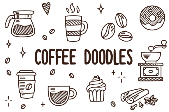 Vector Coffee Doodles 580x386 Vector Coffee Doodles