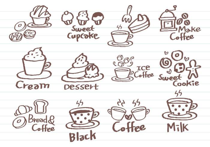 Coffee Doodle Vector Pack 700x490 Coffee Doodle Vector Pack