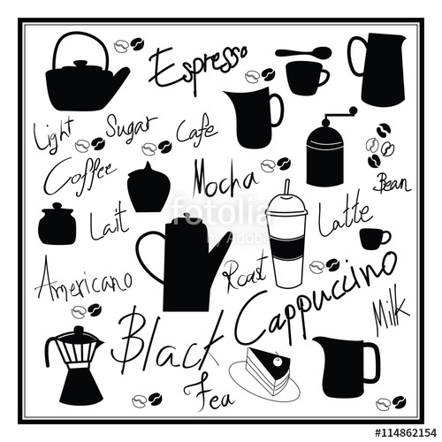 Coffee Doodle Vector Stock Image And Royalty Free Vector 500x500 Coffee Doodle Vector Stock Image And Royalty Free Vector