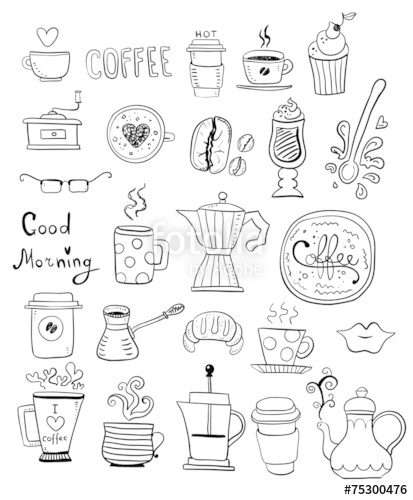 Coffee Doodles Stock Image And Royalty Free Vector 413x500 Coffee Doodles Stock Image And Royalty Free Vector
