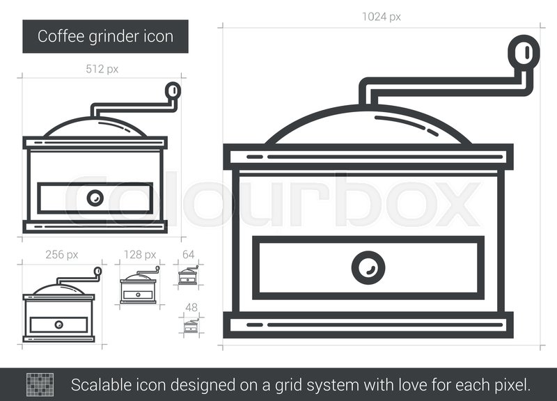 800x576 Coffee Grinder Vector Line Icon Stock Vector Colourbox