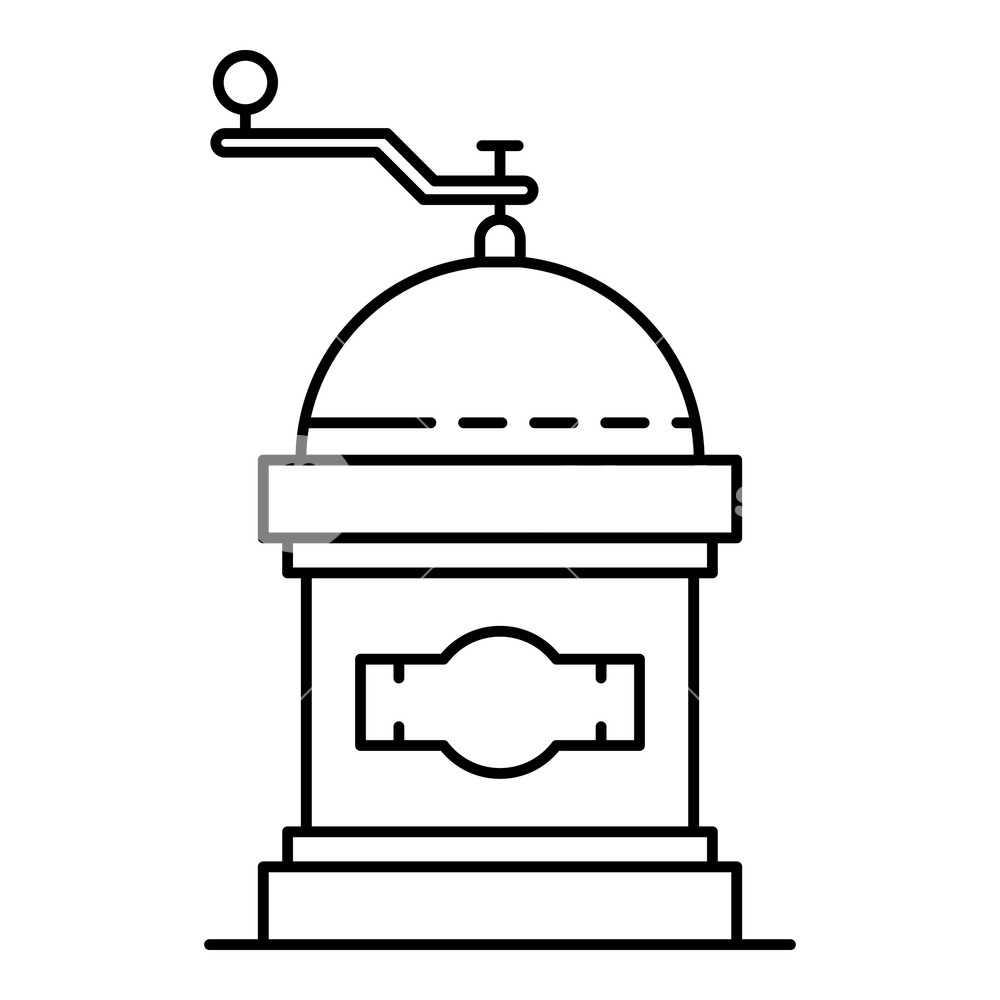 1000x1000 Hand Coffee Grinder Icon Outline Hand Coffee Grinder Vector Icon