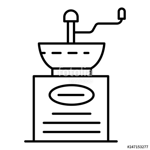500x500 Manual Coffee Grinder Icon Outline Manual Coffee Grinder Vector