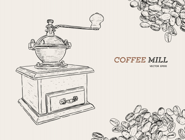 626x475 Vintage Coffee Grinder Vector Premium Download
