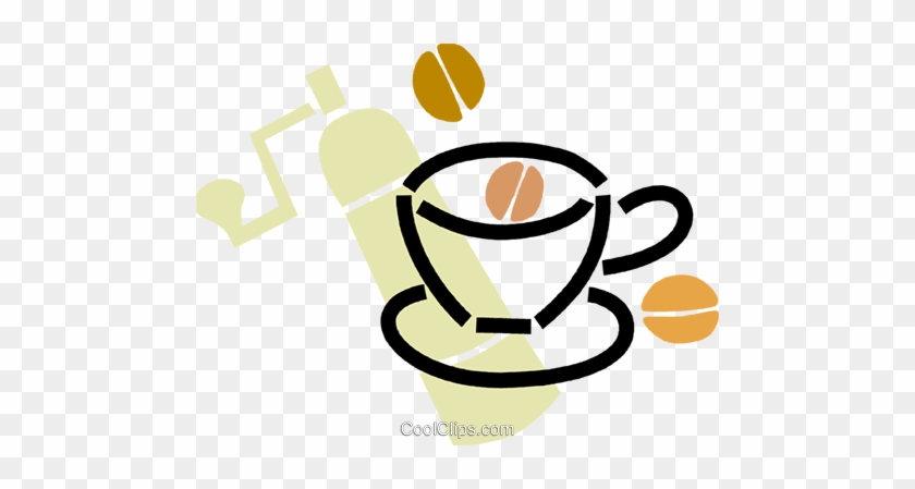 840x449 Coffee Grinder With Coffee Beans Royalty Free Vector