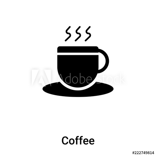 500x500 Coffee Icon Vector Isolated On White Background, Logo Concept