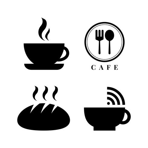 490x490 Coffee Shop Icon Vector Set