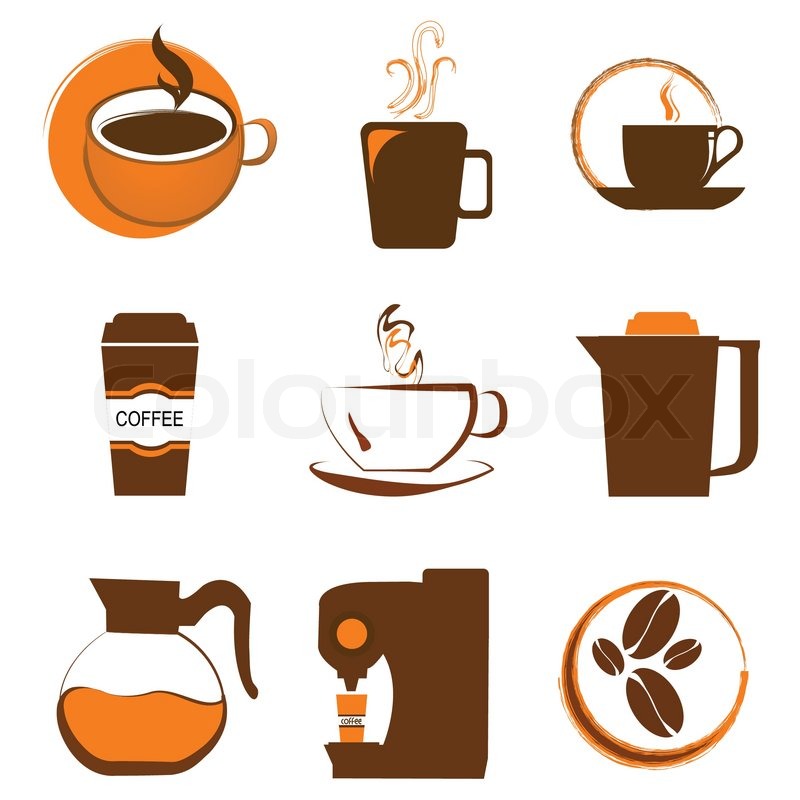 800x800 Illustration Of Set Of Coffee Icon Stock Vector Colourbox