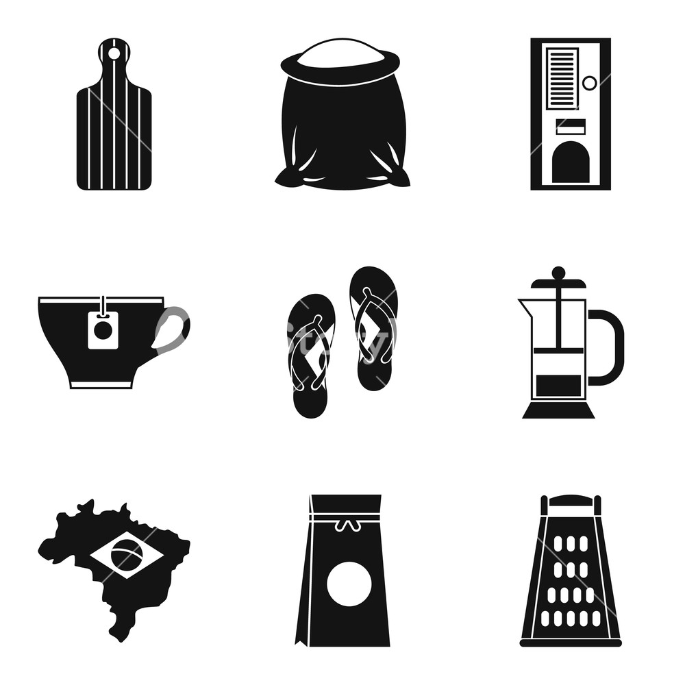 1000x1000 Brazil Coffee Icon Set Simple Set Of Brazil Coffee Vector Icons