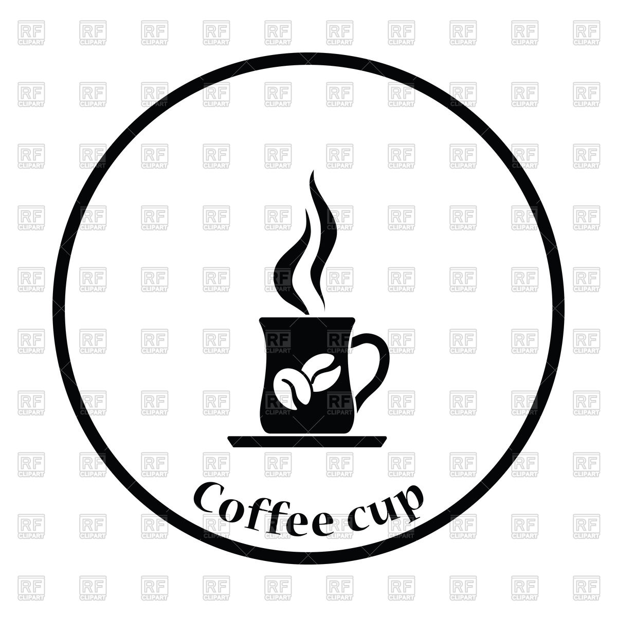 1200x1200 Thin Circle Design Of Coffee Cup Icon Vector Image Of Food