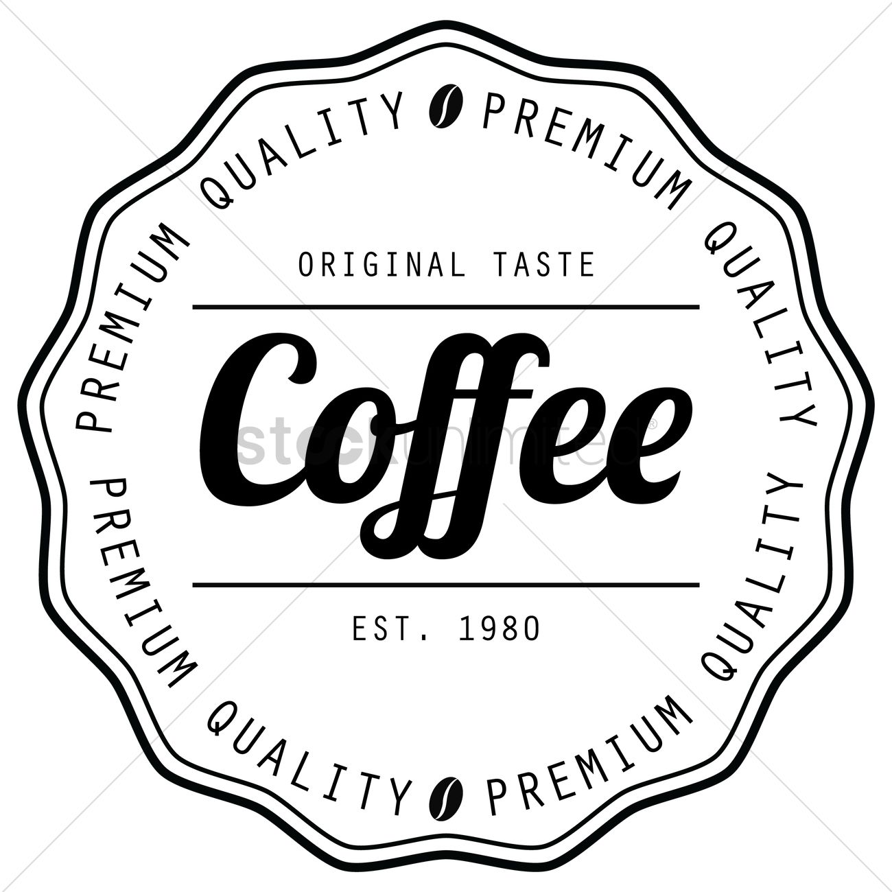 1300x1300 Coffee Label Vector Image
