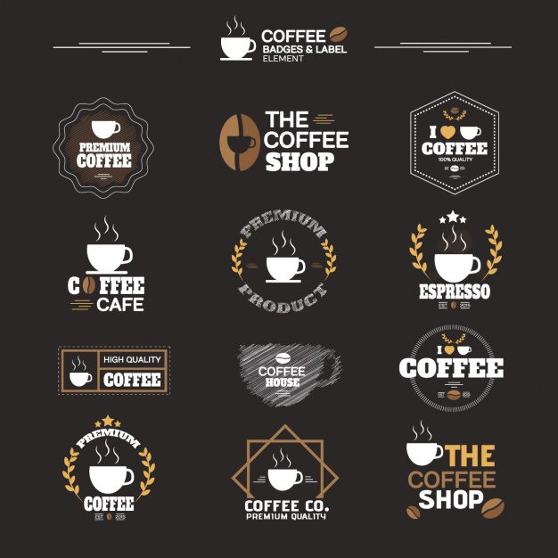 626x626 Coffee Labels Collection Vector Free Download