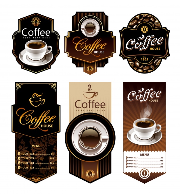 626x676 Coffee Labels Collection Vector Premium Download