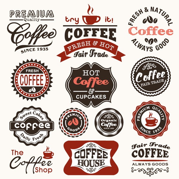600x600 Nostalgic Coffee Label Vector Material My Free Photoshop World