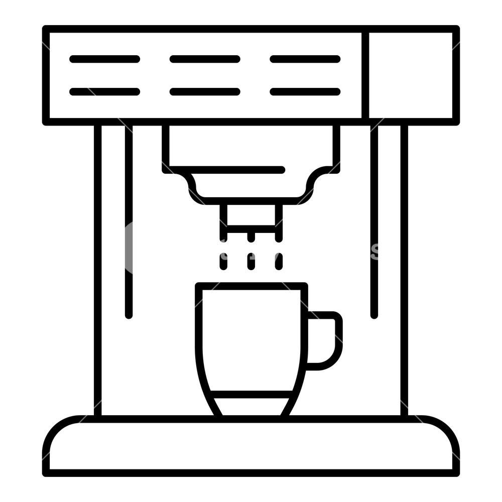Coffee Machine Icon Outline Coffee Machine Vector Icon For Web 1000x1000 Coffee Machine Icon Outline Coffee Machine Vector Icon For Web