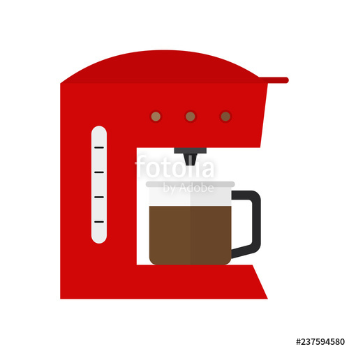 Coffee Machine Vector Illustration Love Of Coffee Stock 500x500 Coffee Machine Vector Illustration Love Of Coffee Stock