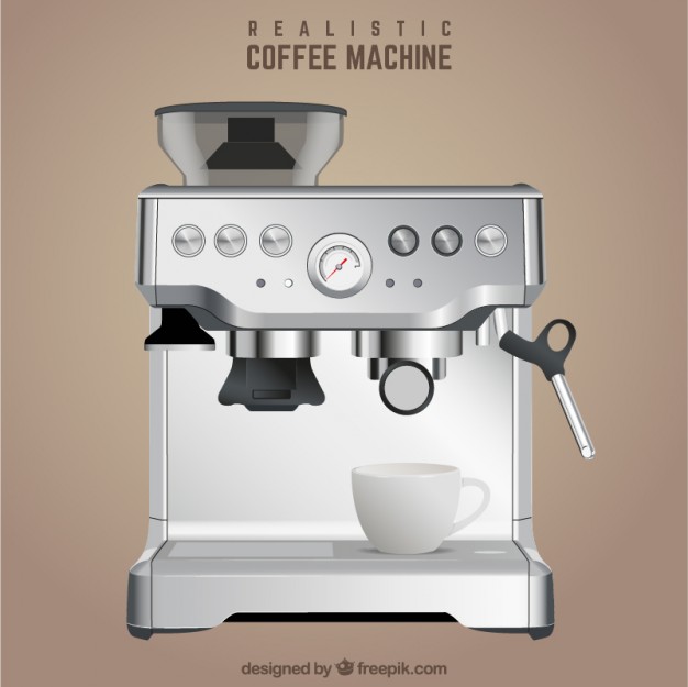 Realistic Coffee Machine Vector Free Download 626x625 Realistic Coffee Machine Vector Free Download