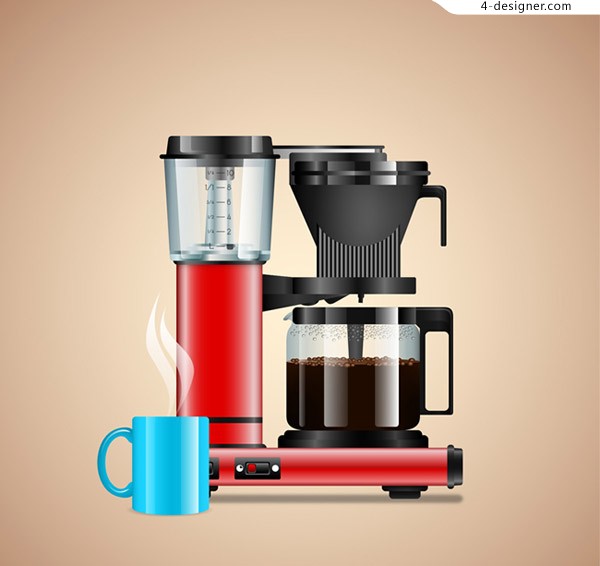 Designer Automatic Coffee Machine Vector 600x566 Designer Automatic Coffee Machine Vector