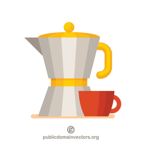 Coffee Maker Vector Clip Art 500x500 Coffee Maker Vector Clip Art