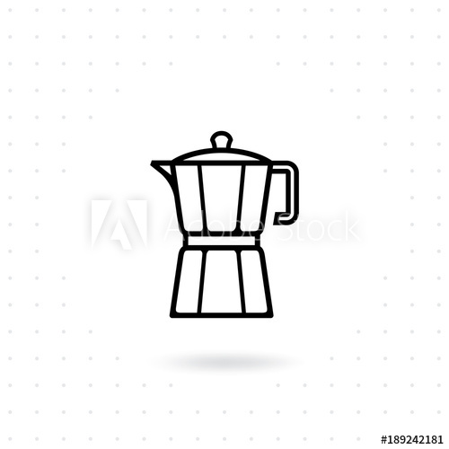 Moka Pot Icon Coffee Maker Vector Illustration Moka Pot Icon 500x500 Moka Pot Icon Coffee Maker Vector Illustration Moka Pot Icon