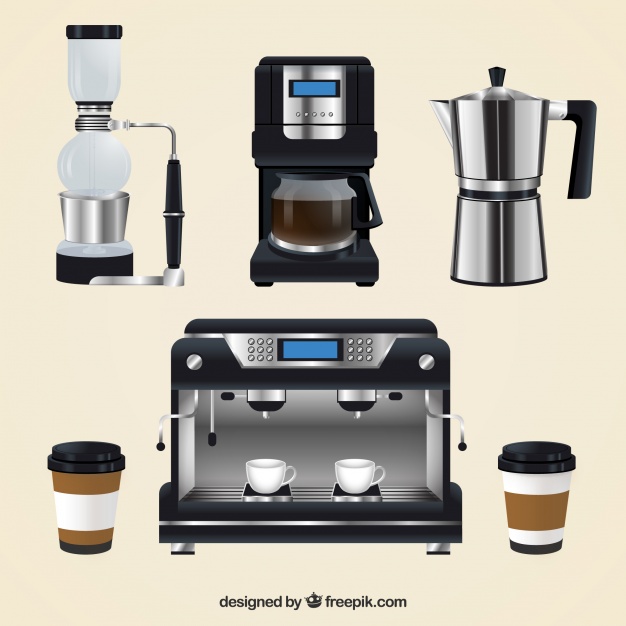 Realistic Coffee Maker Pack Vector Free Download 626x626 Realistic Coffee Maker Pack Vector Free Download