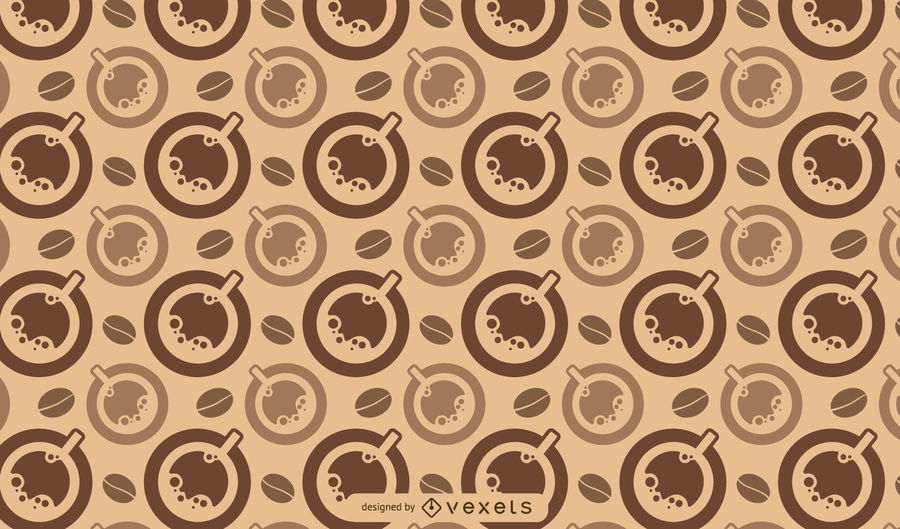 900x529 Coffee Cups And Beans Pattern