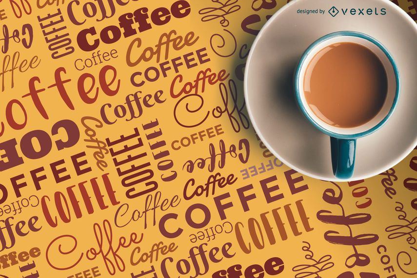 855x570 Lettering Coffee Pattern With Cup