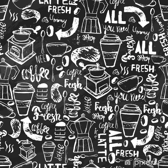 700x700 Seamless Hand Drawn Coffee Seamless Pattern Coffee Pattern