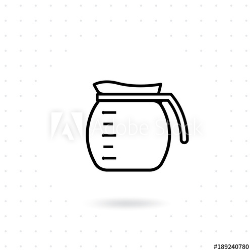 500x500 Coffee Pot Icon Coffee Jug Outline Icon Glass Coffee Pot Vector