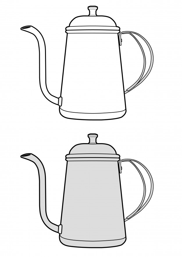 Coffee Pot Kettle Vector Design Illustration Template Vector 626x885 Coffee Pot Kettle Vector Design Illustration Template Vector