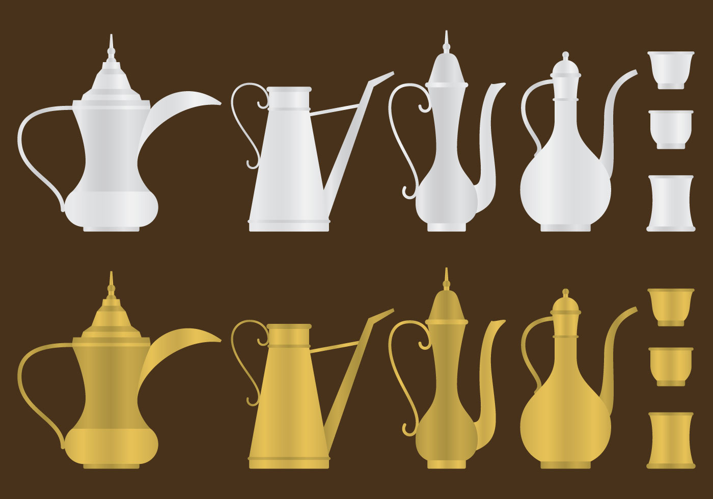 Arabic Coffee Pot Free Vector Art 1400x980 Arabic Coffee Pot Free Vector Art