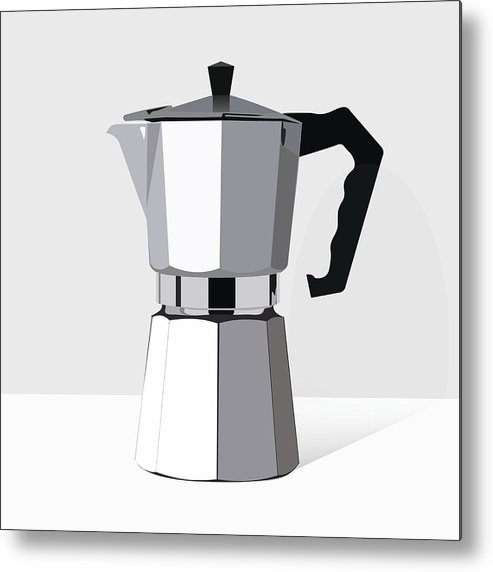 493x572 Traditional Italian Style Coffee Maker Vector Realistic Moka Pot