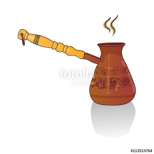 Turkish Coffee Pot Vector Illustration Stock Image And Royalty 500x500 Turkish Coffee Pot Vector Illustration Stock Image And Royalty