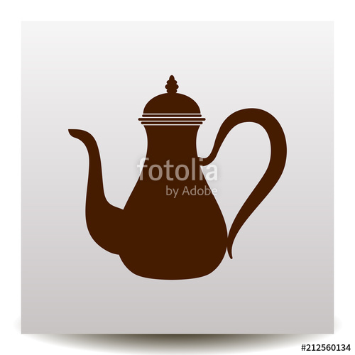 500x500 Teapot Or Coffee Pot Vector Icon Stock Image And Royalty Free